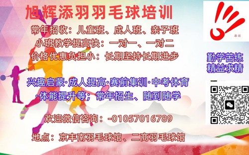 京丰南二商羽毛球成人儿童（一对一）